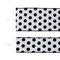 LaRibbons 4" - 2 1/2" Wired Ribbon | Glittered Dots w/ Black Backing | 10 Yard Roll